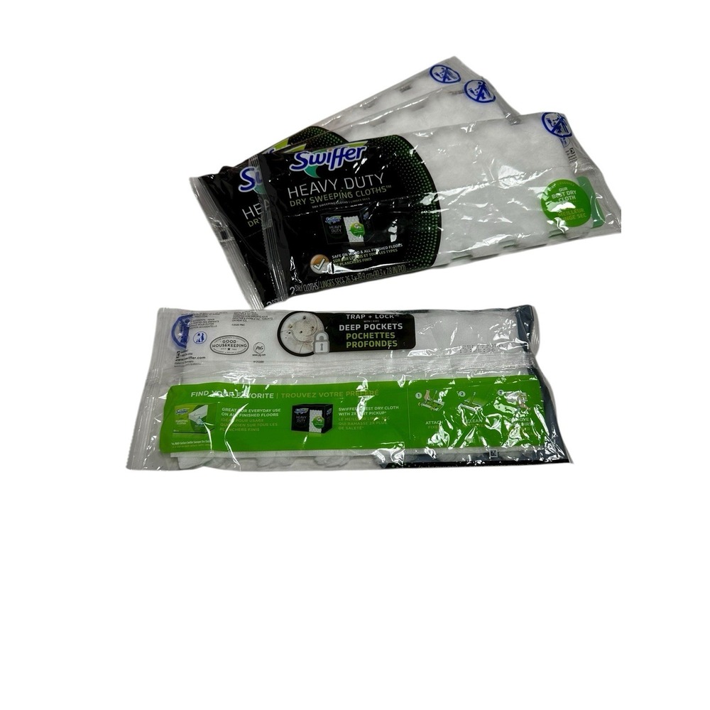 swiffer heavy duty dry sweeping dust cloths 4 packs of 2 (8 total pads) - Picture 4 of 4
